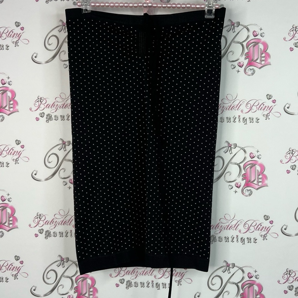J.o & co jeans co strapless tank top Elegant Black and White Polka Dot
